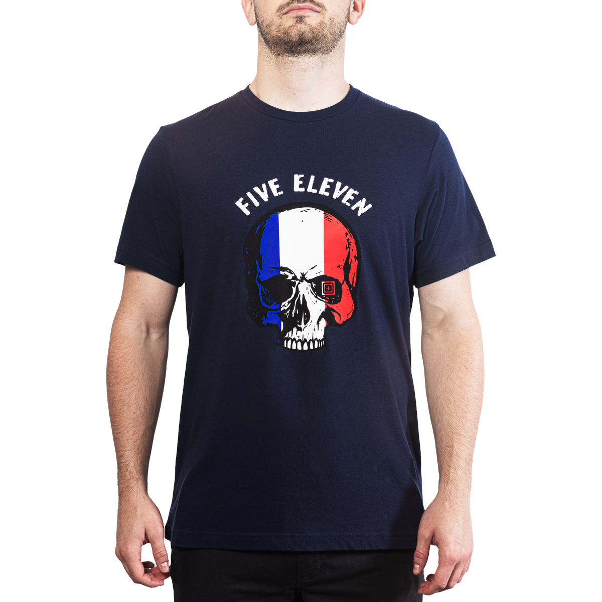 5.11 Patriotic Skull Tee France T-shirt i Pacific Navy
