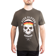5.11 Decorated Skull Tee Germany T-shirt med dödskallemotiv i Ranger Green