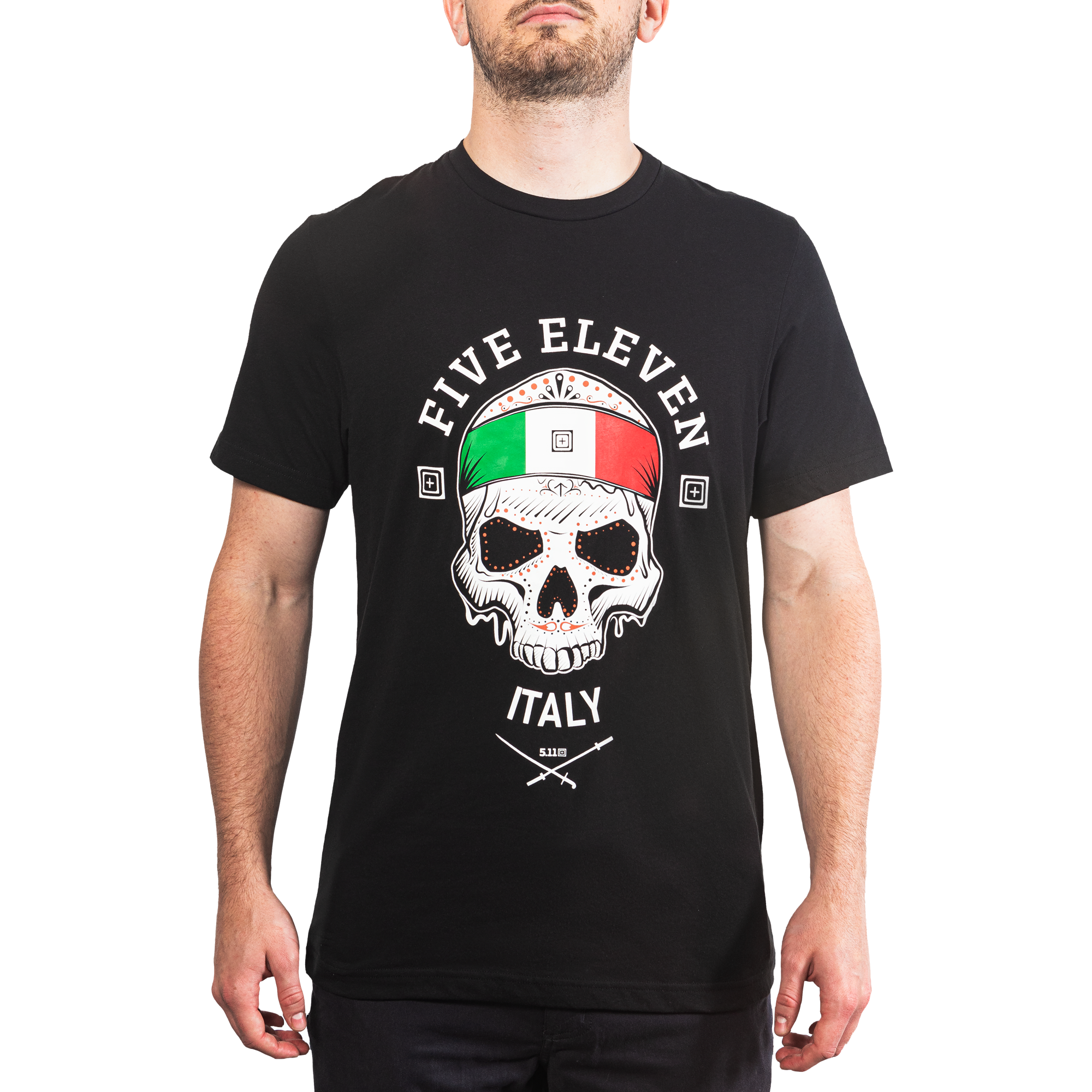 5.11 Decorated Skull Tee Italy T-shirt i Black med dekorerat dödskallemotiv.