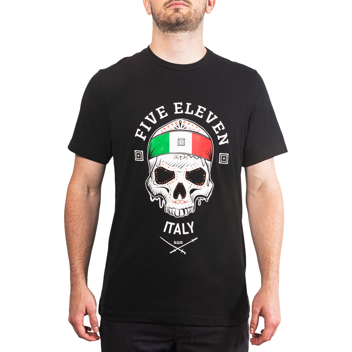 5.11 Decorated Skull Tee Italy T-shirt i Black med dekorerat dödskallemotiv.