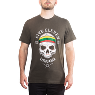 5.11 Decorated Skull Tee Lithuania T-shirt för herr i Ranger Green med dekorerat dödskallemotiv