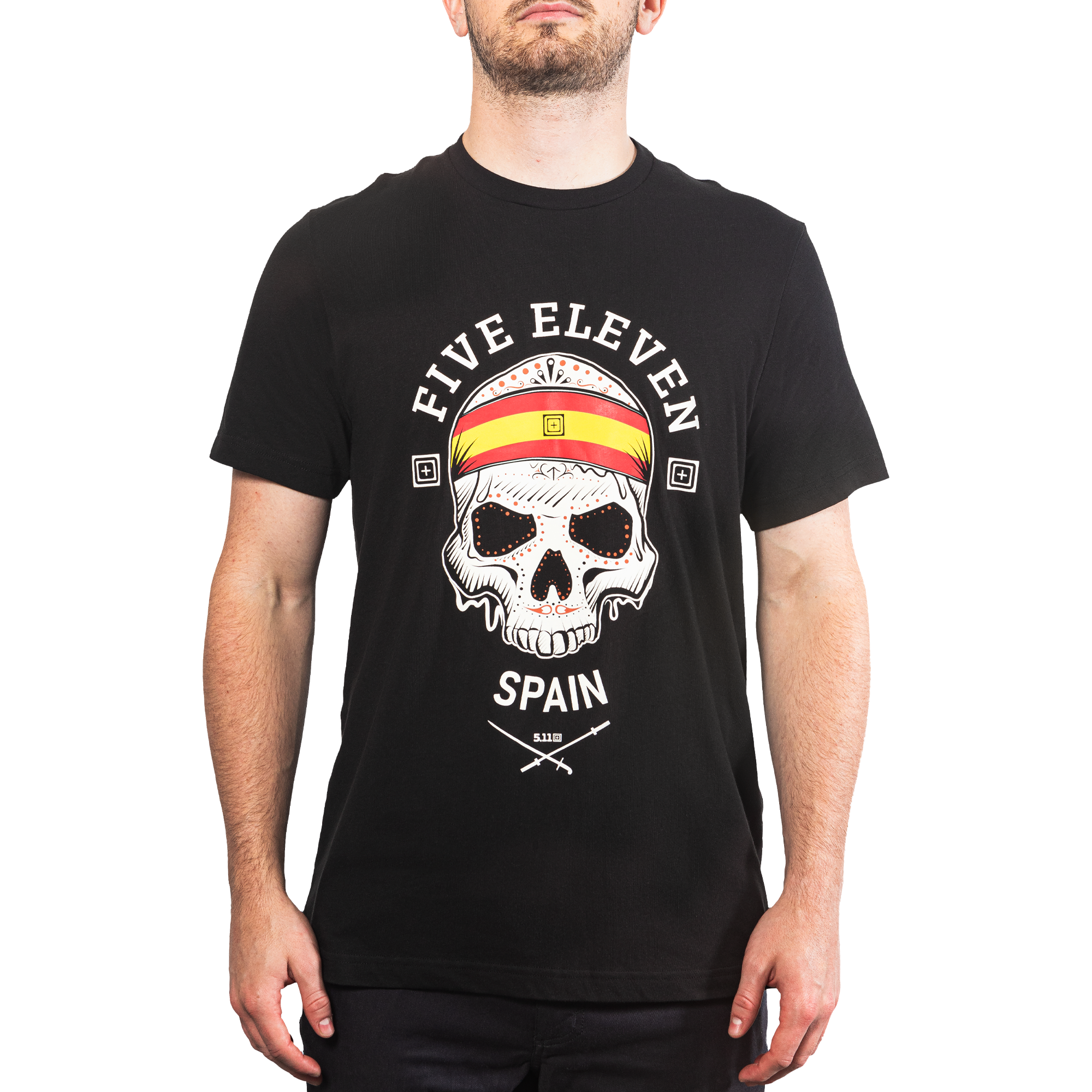 5.11 Decorated Skull Tee Spain T-shirt med dödskallemotiv i Black