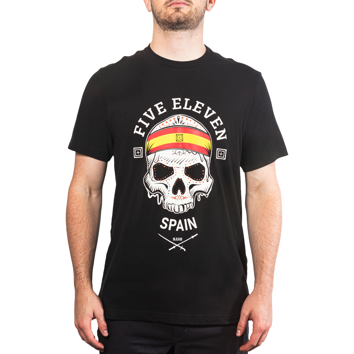 5.11 Decorated Skull Tee Spain T-shirt med dödskallemotiv i Black
