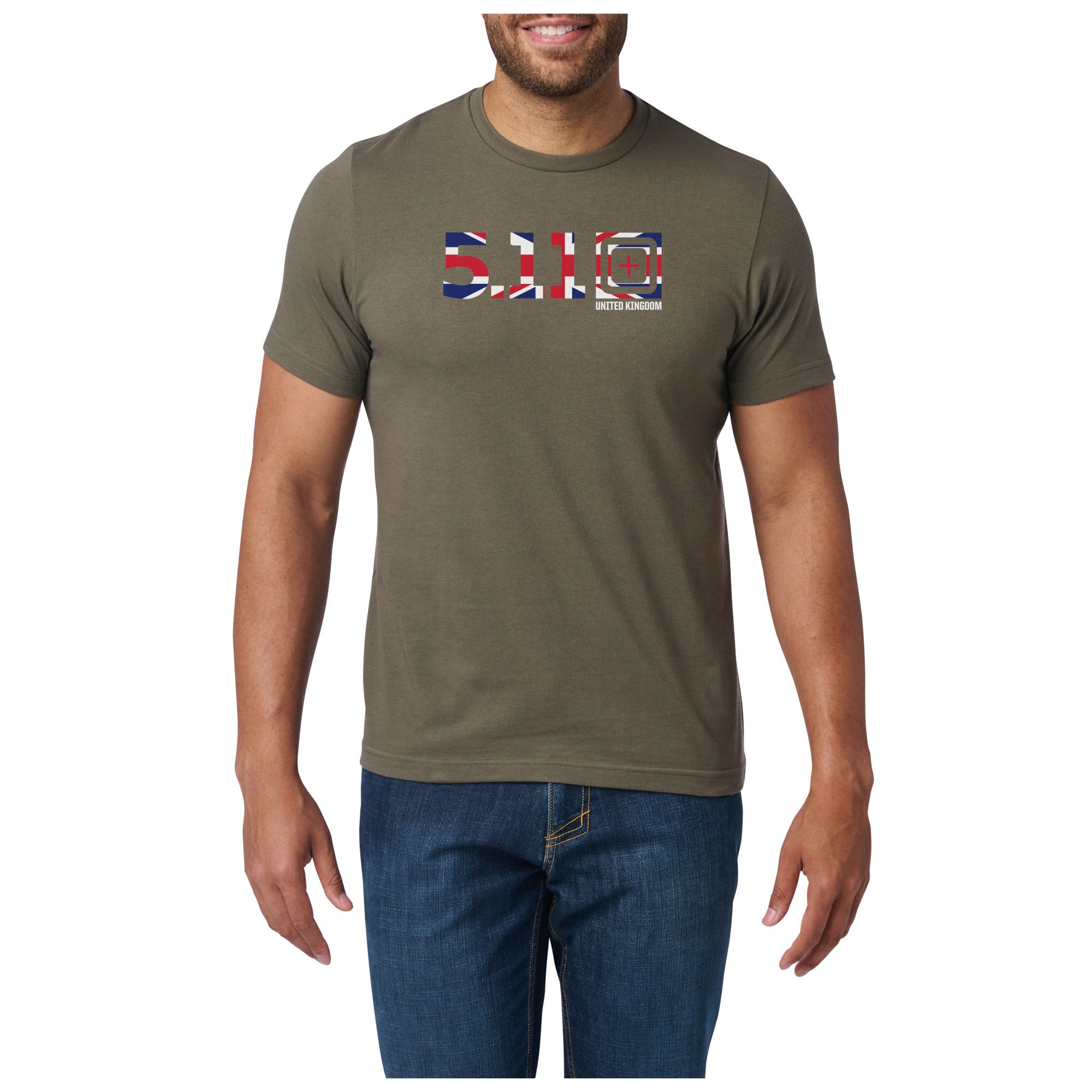 5.11 United Kingdom Fill Tee, kortärmad T-shirt i Ranger Green