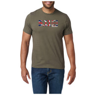 5.11 United Kingdom Fill Tee, kortärmad T-shirt i Ranger Green