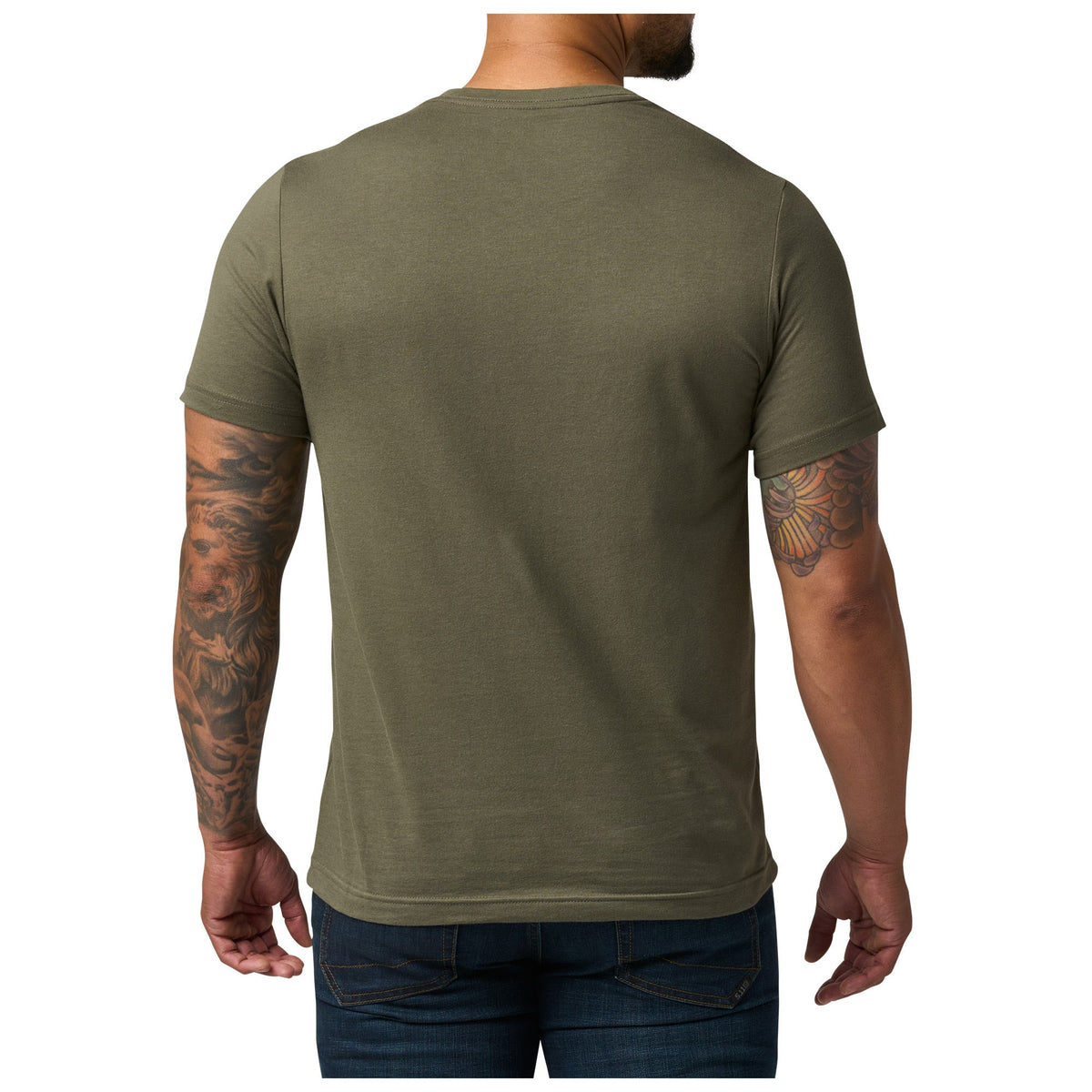 5.11 Camo Fill Finland Tee i Ranger Green med Finland-inspirerat motiv