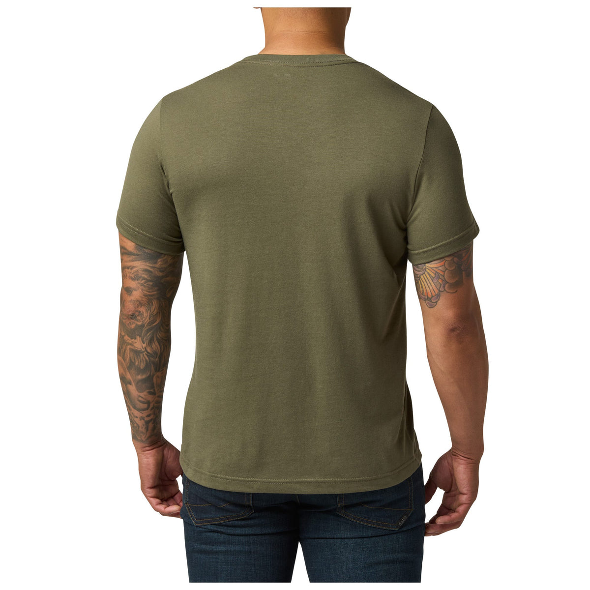 5.11 Camo Fill Italy Tee T-shirt med slitet Italieninspirerat tryck i Ranger Green