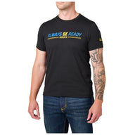 5.11 Always Be Ready Sweden Tee i Black med vikingainspirerat ABR-motiv