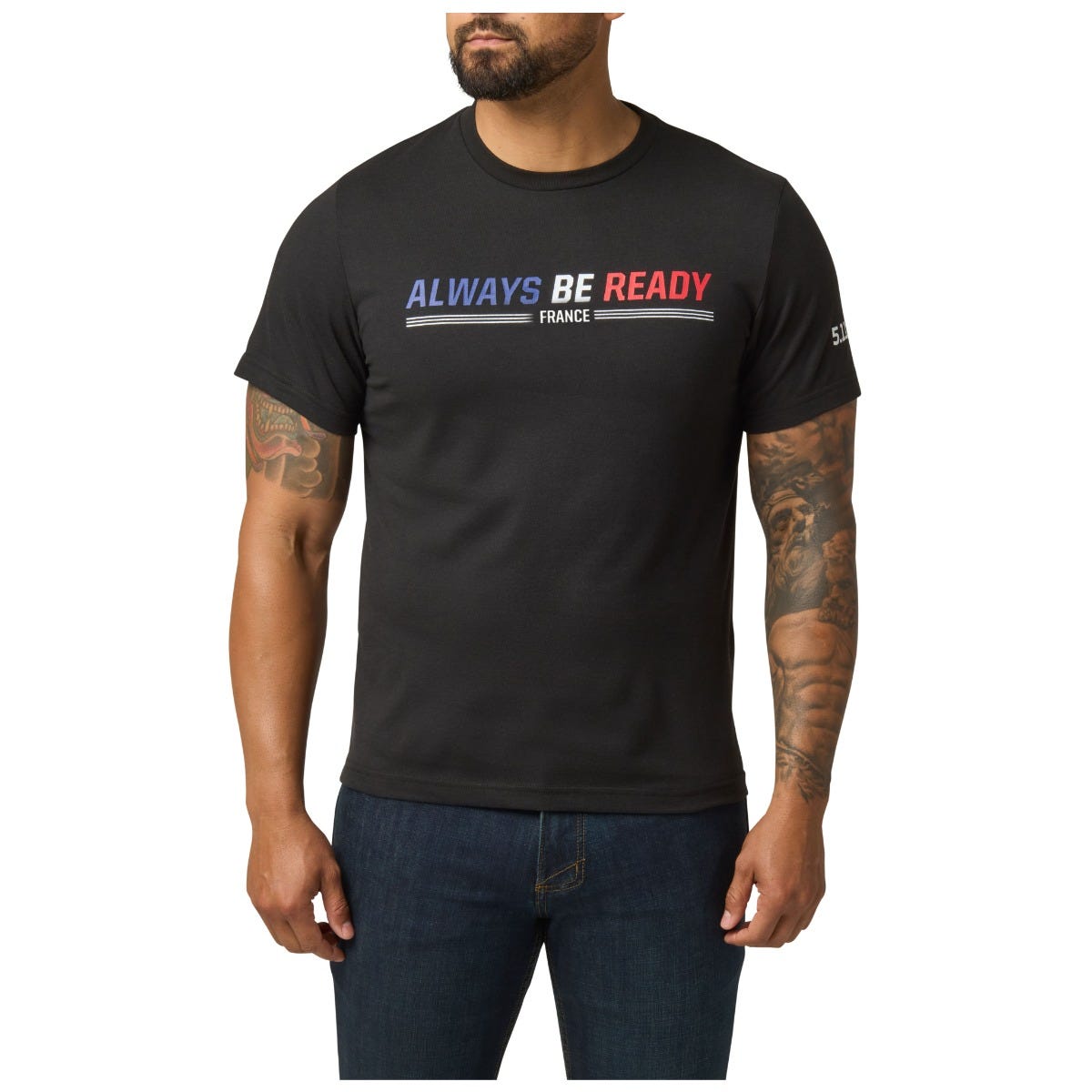 5.11 Always Be Ready France Tee T-shirt i Black med Always Be Ready-grafik
