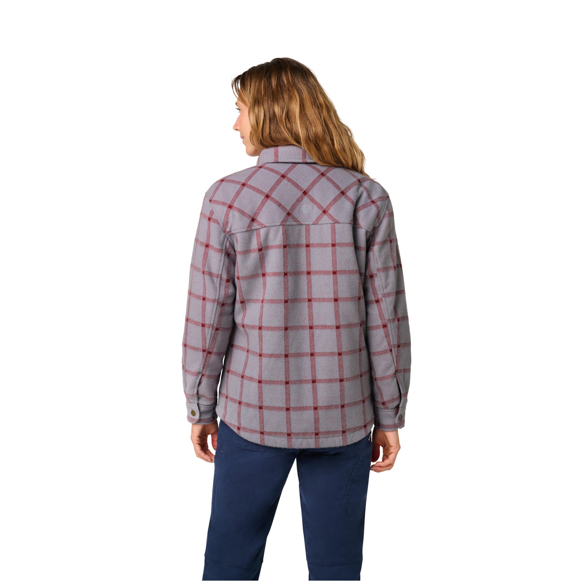 5.11 Tactical Women's Carmen Shirt Jacket i Lilac Grey Plaid, skjortjacka för dam