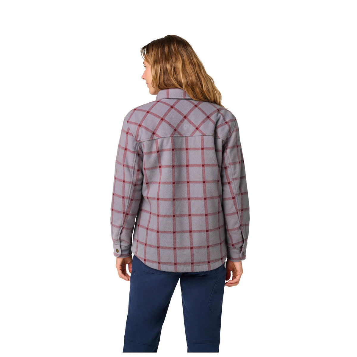 5.11 Tactical Women's Carmen Shirt Jacket i Lilac Grey Plaid, skjortjacka för dam