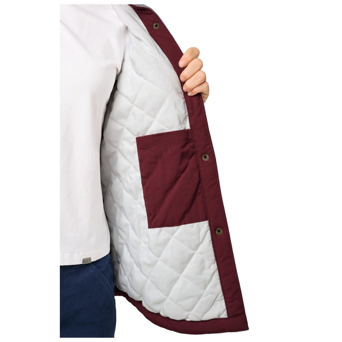 5.11 Tactical Women's Carmen Shirt Jacket i Lilac Grey Plaid, skjortjacka för dam
