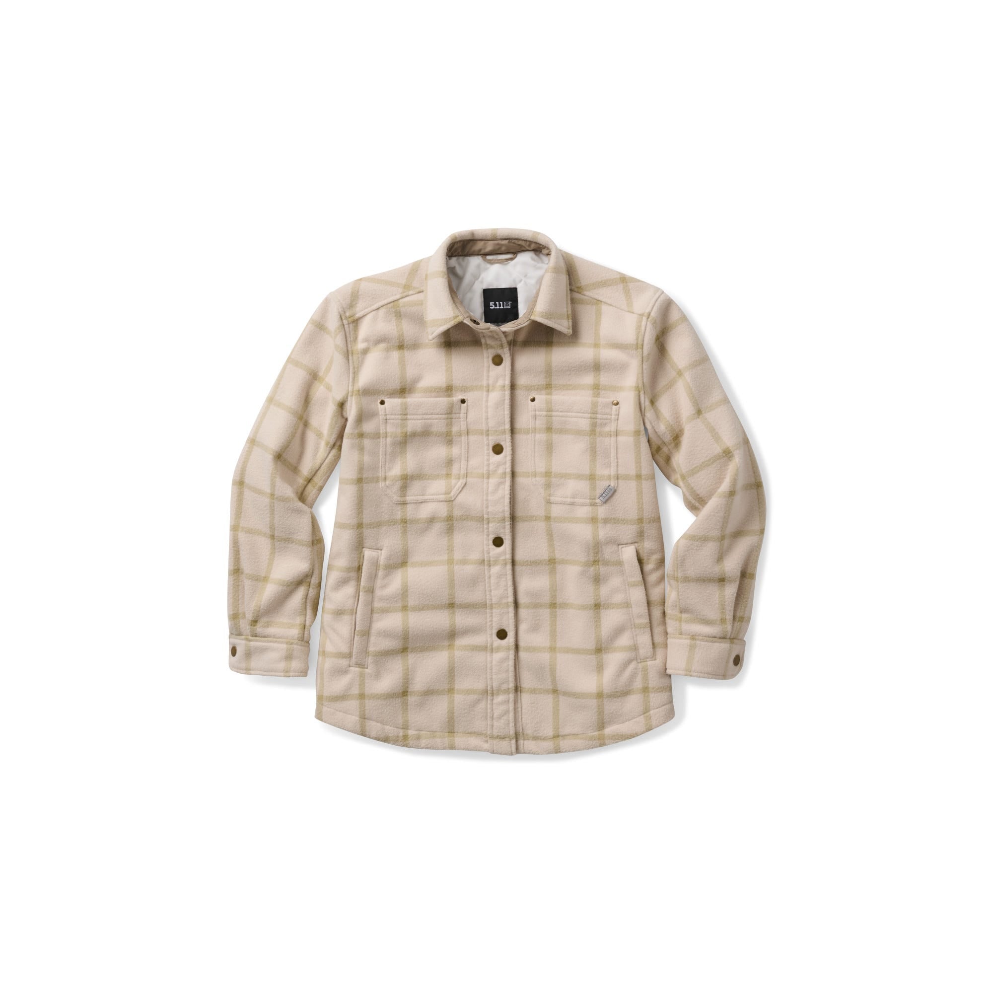 5.11 Tactical Women's Carmen Shirt Jacket i Sand Dune Plaid, skjortjacka för dam