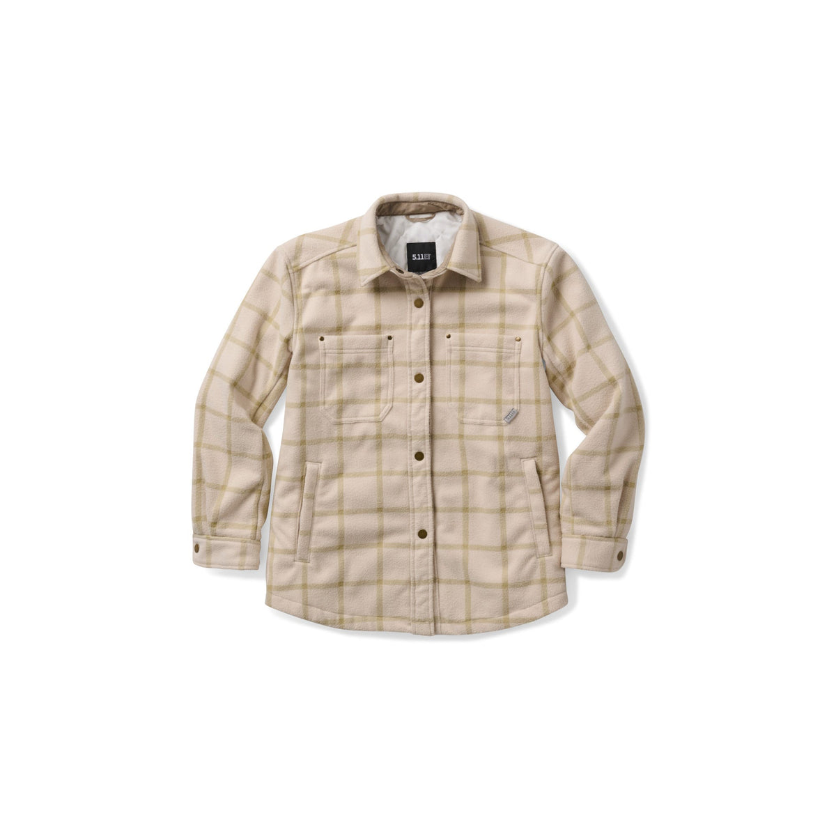 5.11 Tactical Women's Carmen Shirt Jacket i Sand Dune Plaid, skjortjacka för dam