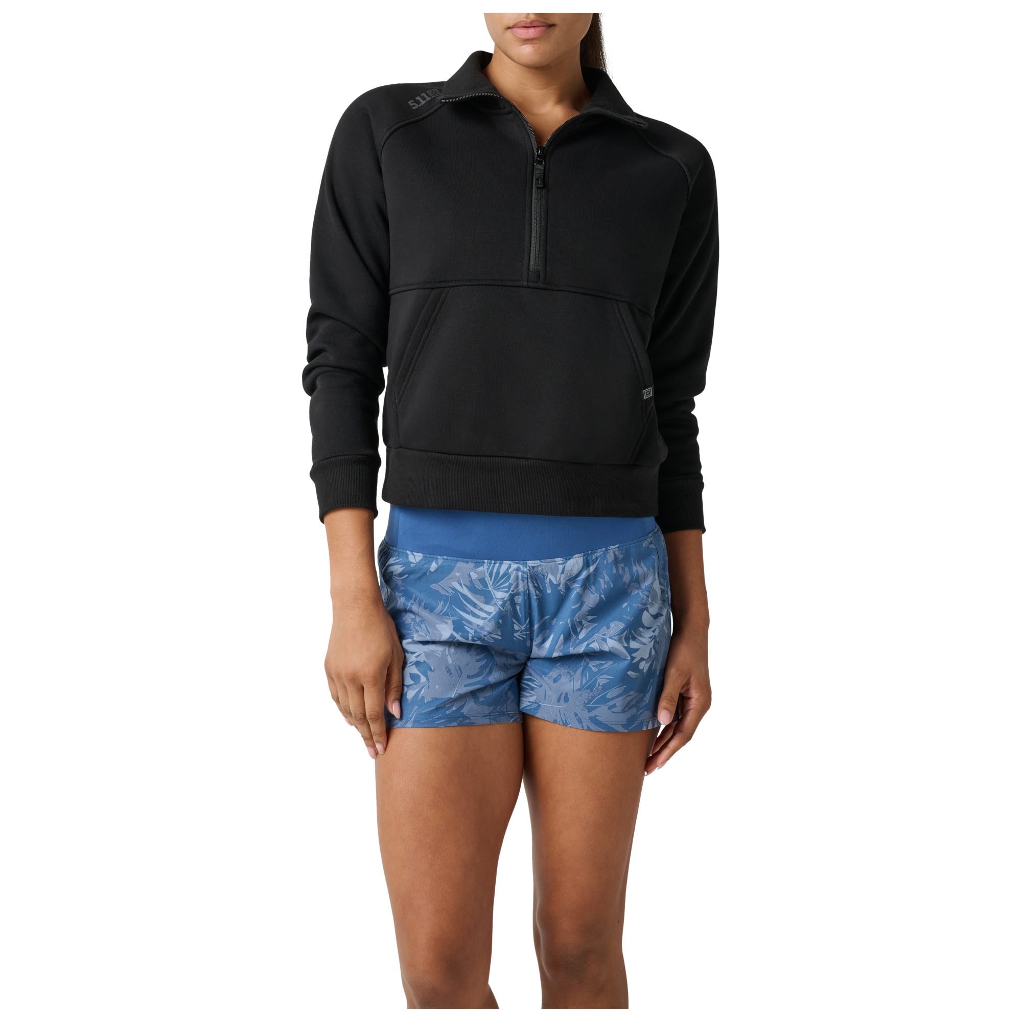 5.11 Women's Arrive Quarter Zip Jacket i Black, damjacka med kvartsdragkedja