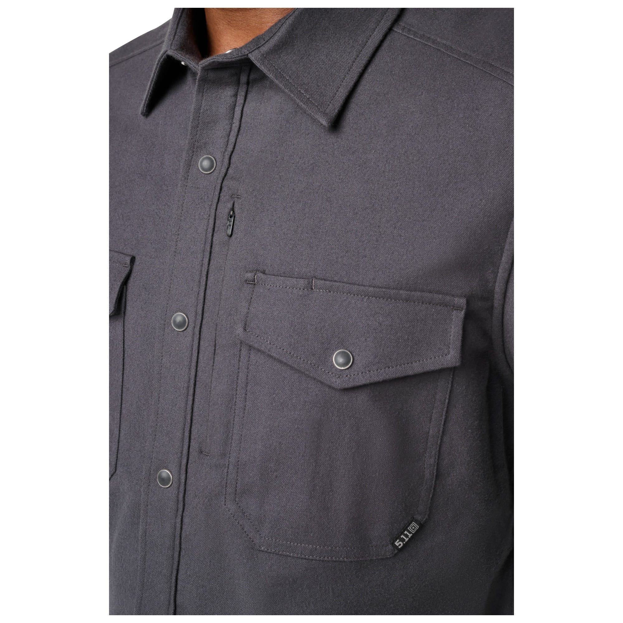 5.11 Tactical Austin Flannel Solid herrskjorta i färgen Volcanic