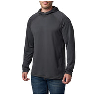 5.11 Stratos Long Sleeve Hoodie i Volcanic, långärmad huvtröja med formad huva