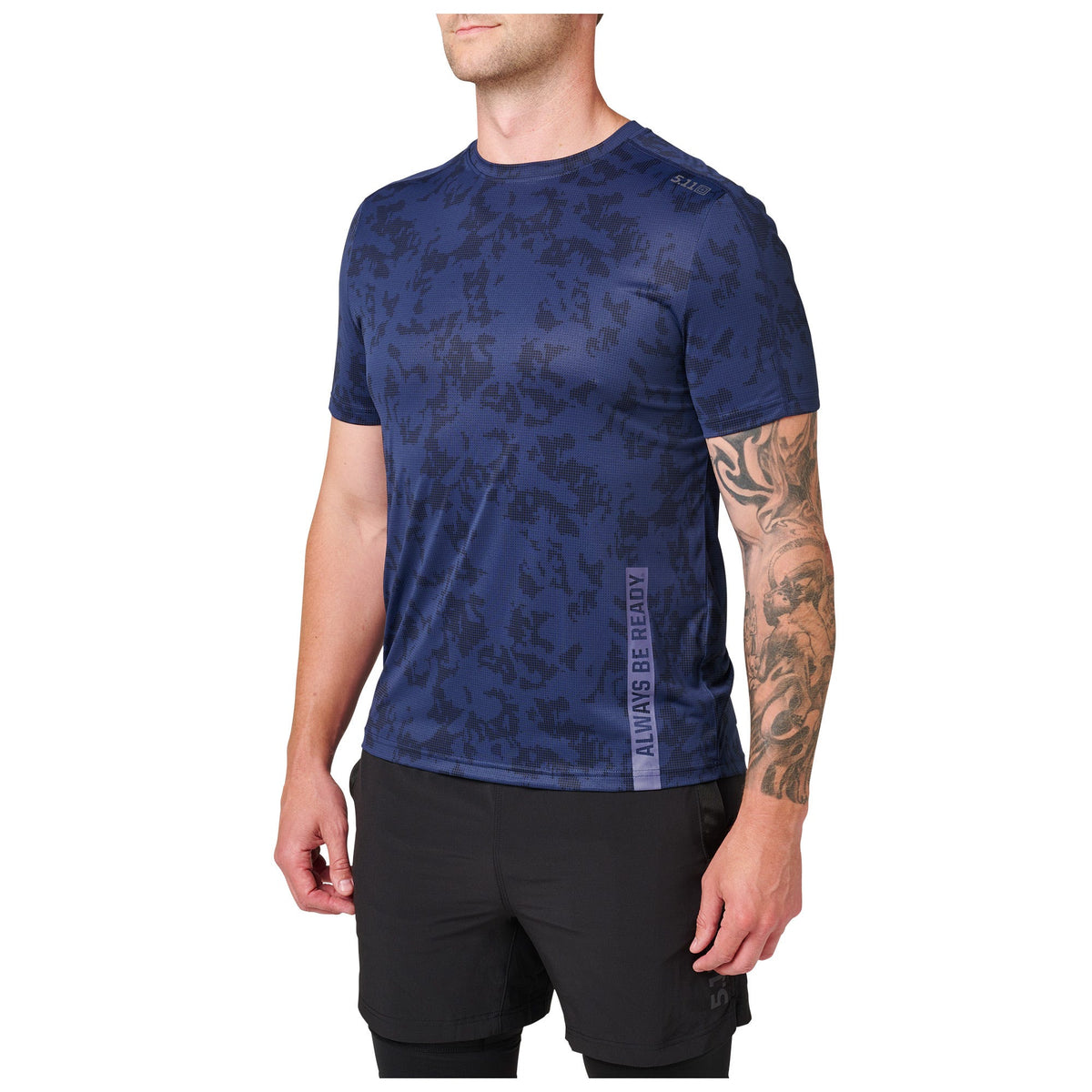 5.11 No Mercy PT-R Short Sleeve Top i Pac Navy Wwc