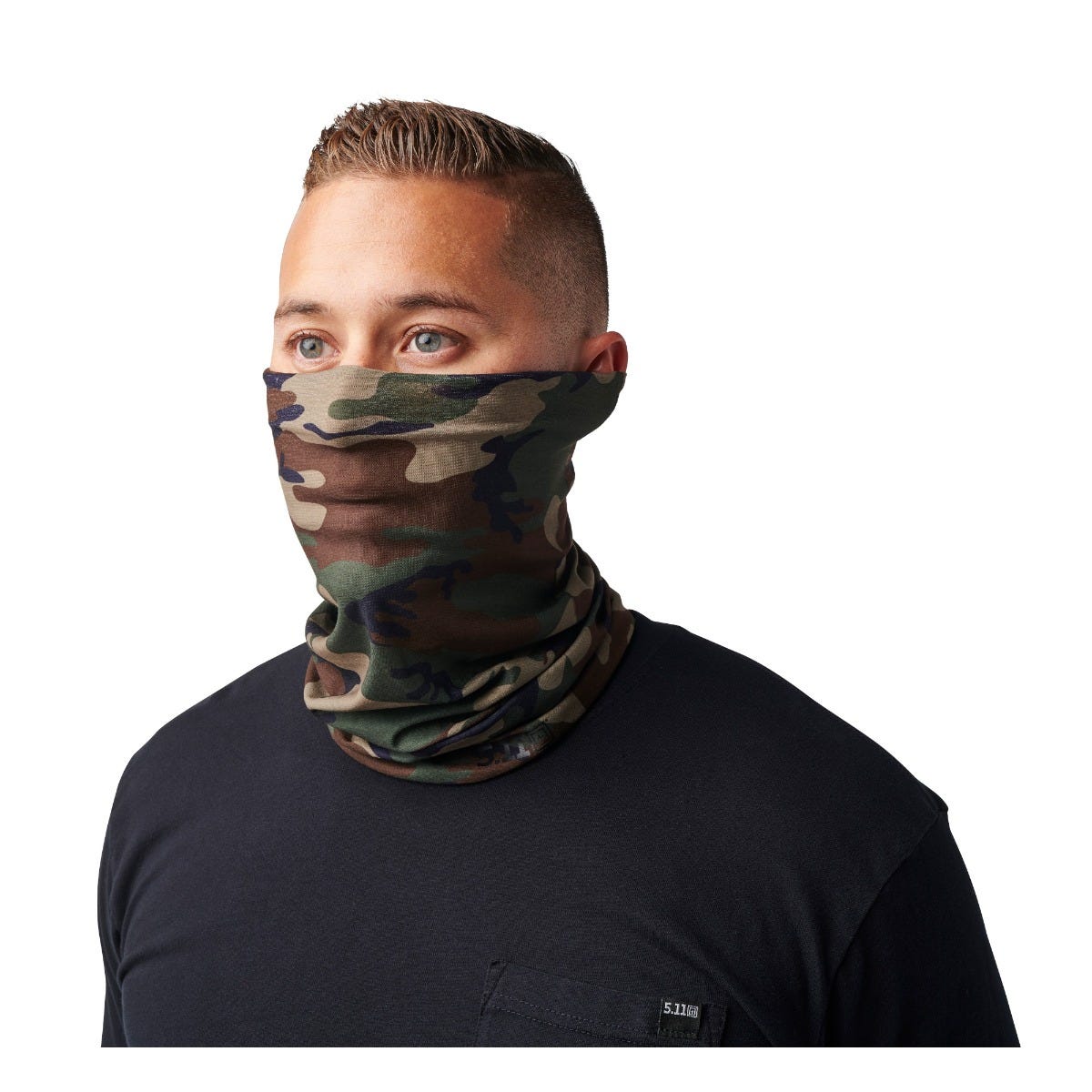 5.11 Halo Neck Gaiter halsvärmare i Woodland Camo