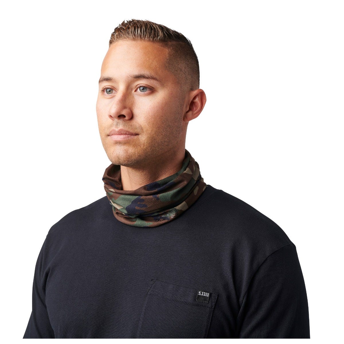 5.11 Halo Neck Gaiter halsvärmare i Woodland Camo