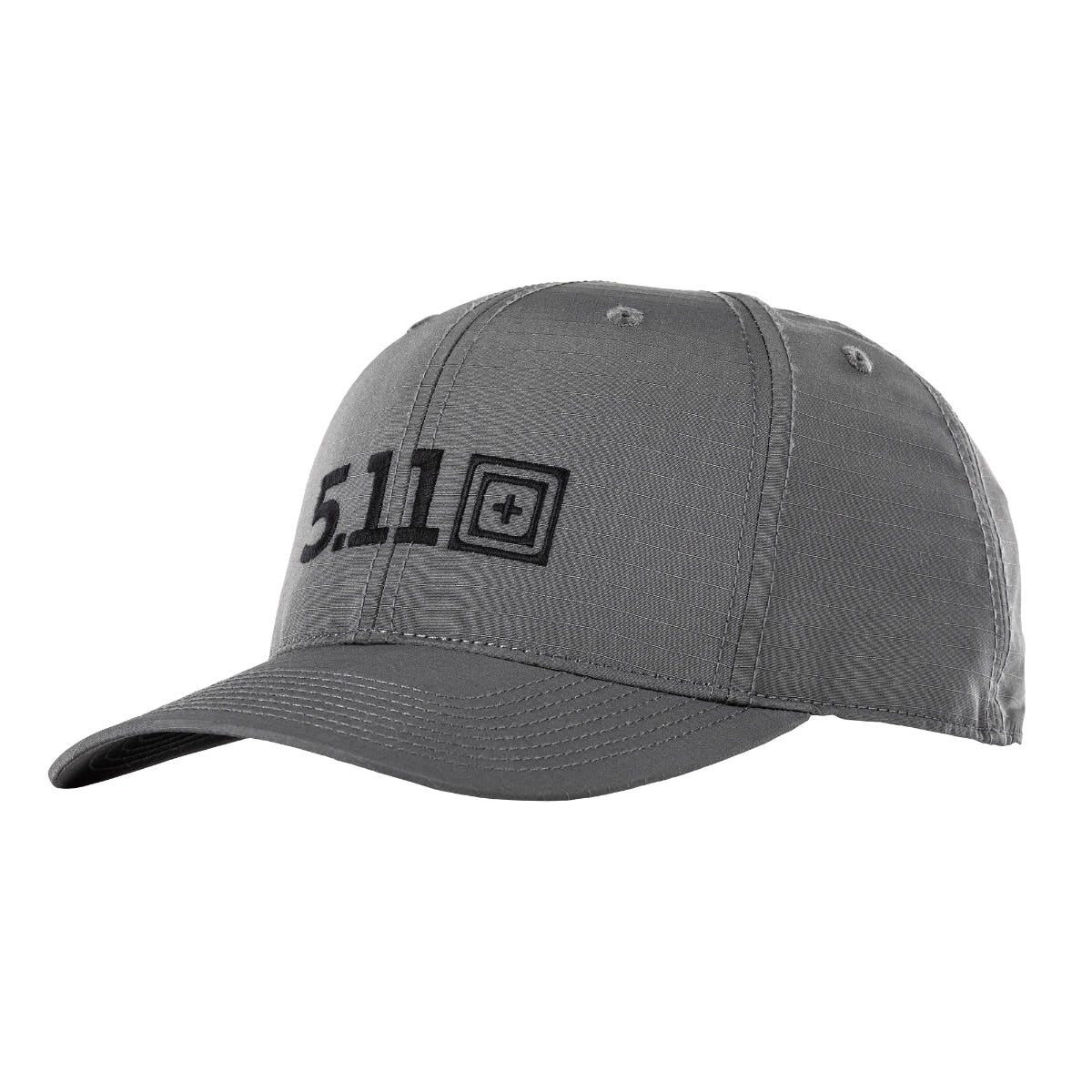 5.11 Tactical Logo Cap i Flint med böjd skärm och broderad logotyp
