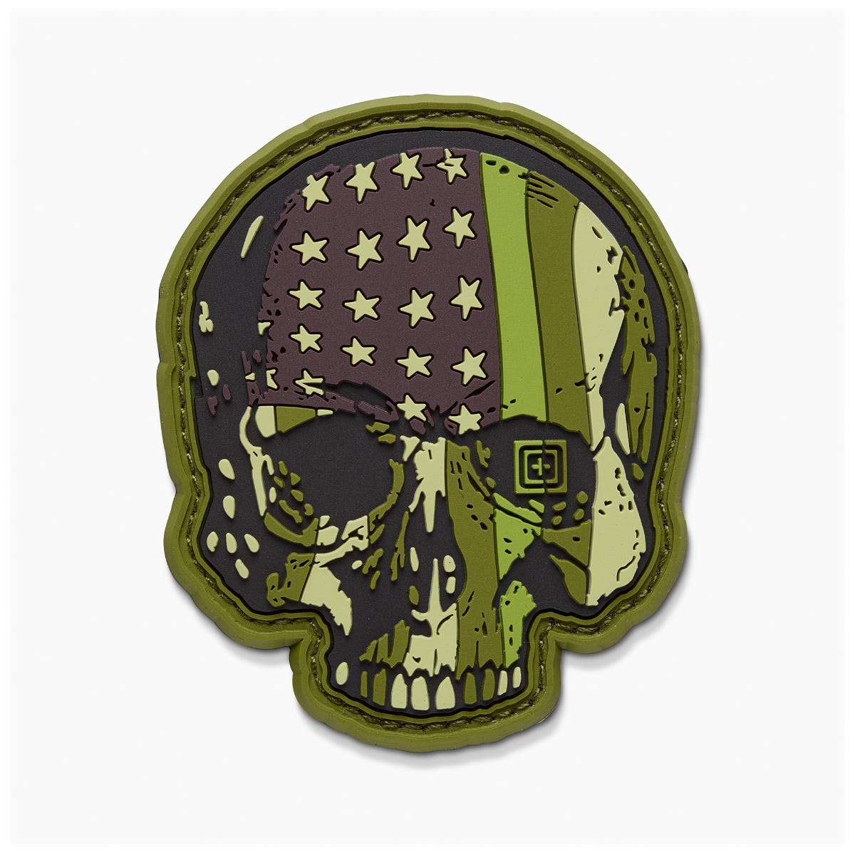 5.11 Patriot Skull Patch med dödskallemotiv i Green