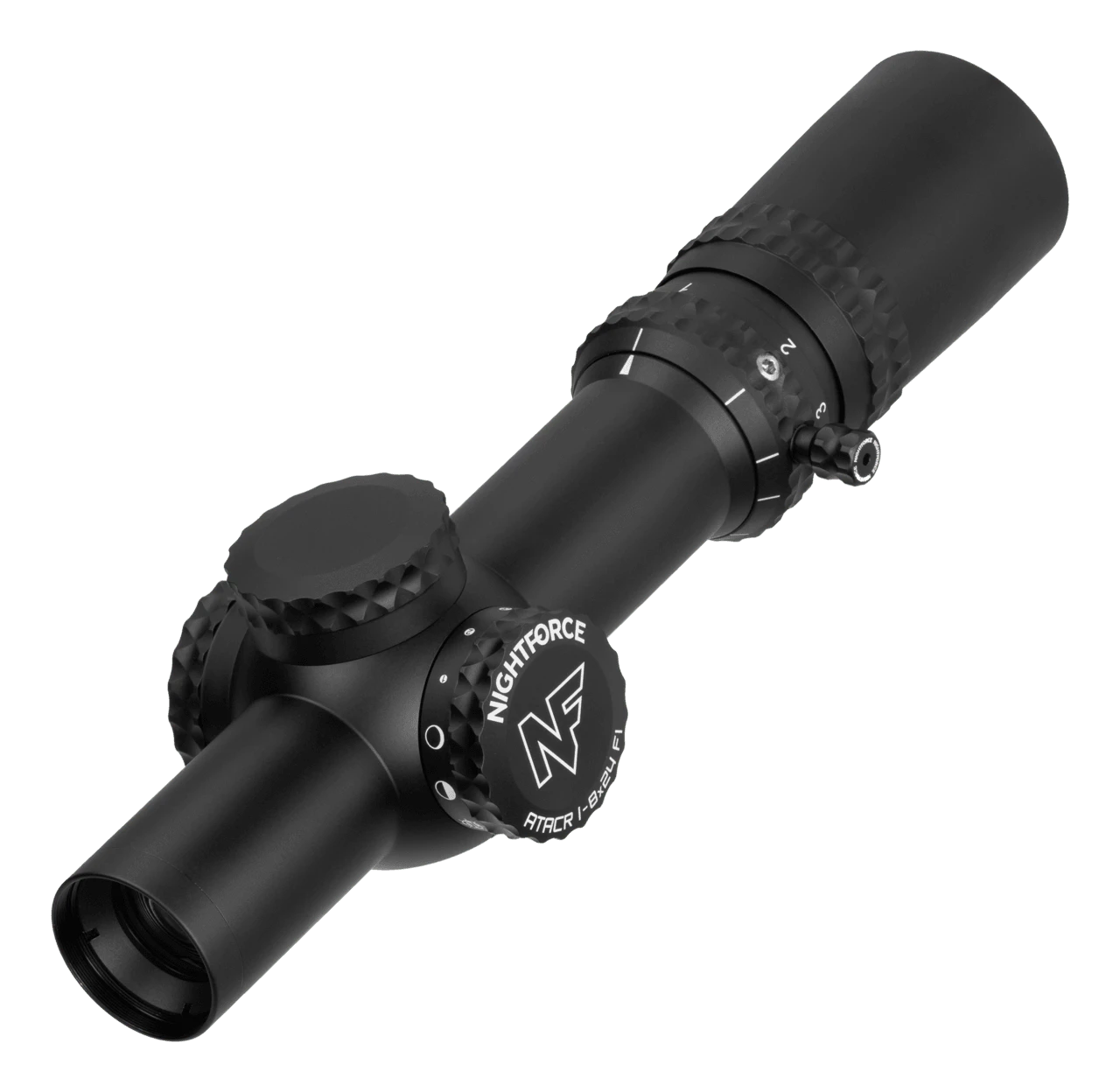 Nightforce Kikarsikte ATACR 1-8x24 F1 1/4 MOA FC-DMx belyst, täckta torn