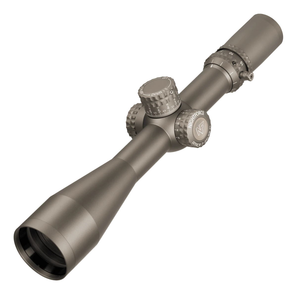 Nightforce Kikarsikte ATACR 7-35x56 F1 0,1 MRAD TREMOR3 belyst, Dark Earth