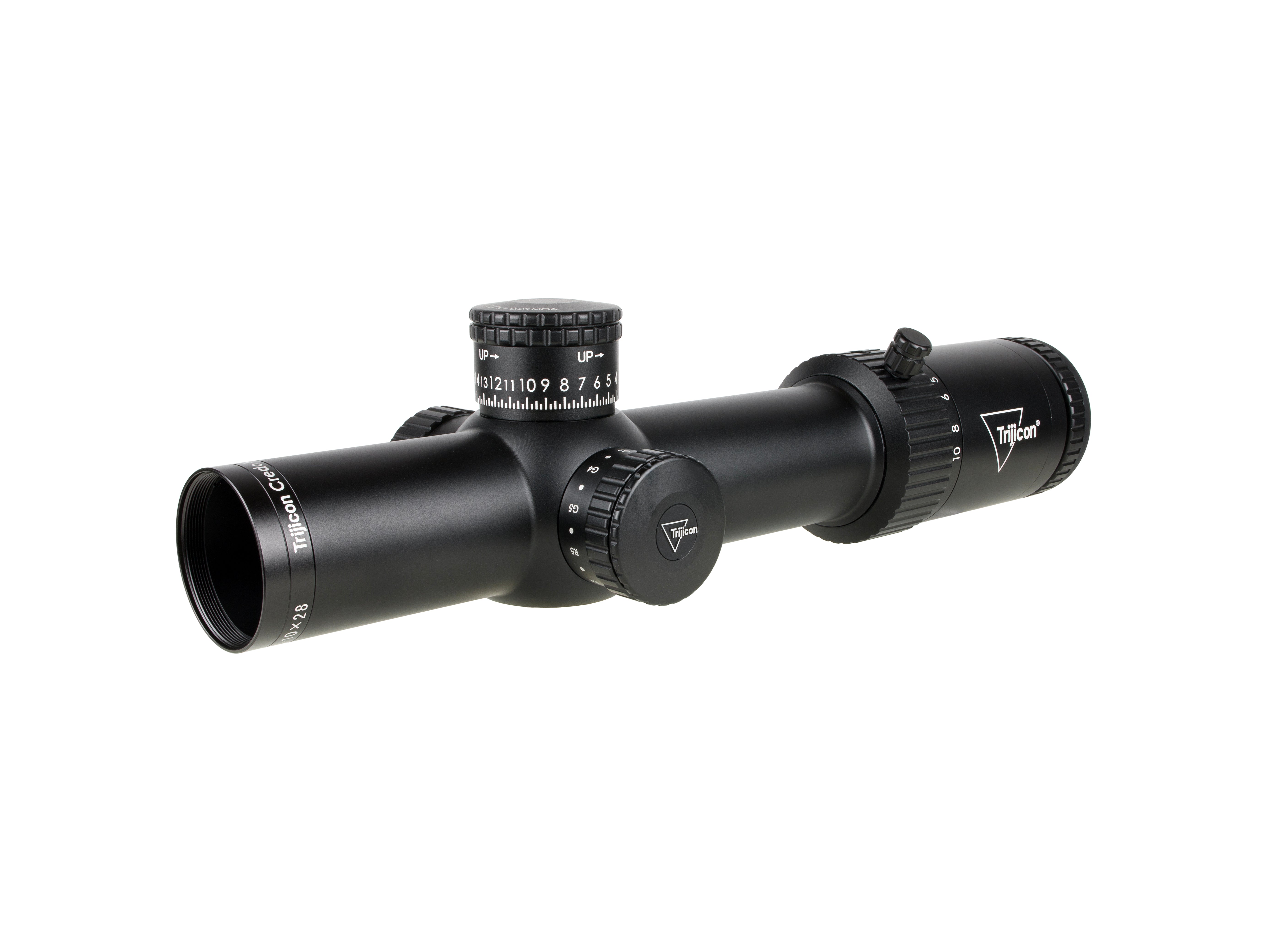 Trijicon Credo HX 1-10x28 kikarsikte med FFP, röd- och grönbelyst riktmedel och satin svart finish