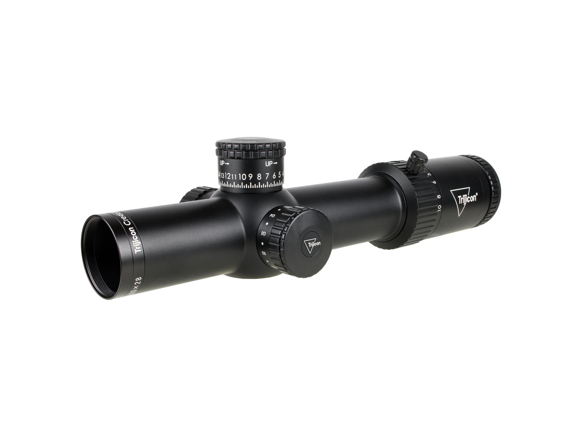 Trijicon Credo HX 1-10x28 kikarsikte med FFP, röd- och grönbelyst riktmedel och satin svart finish