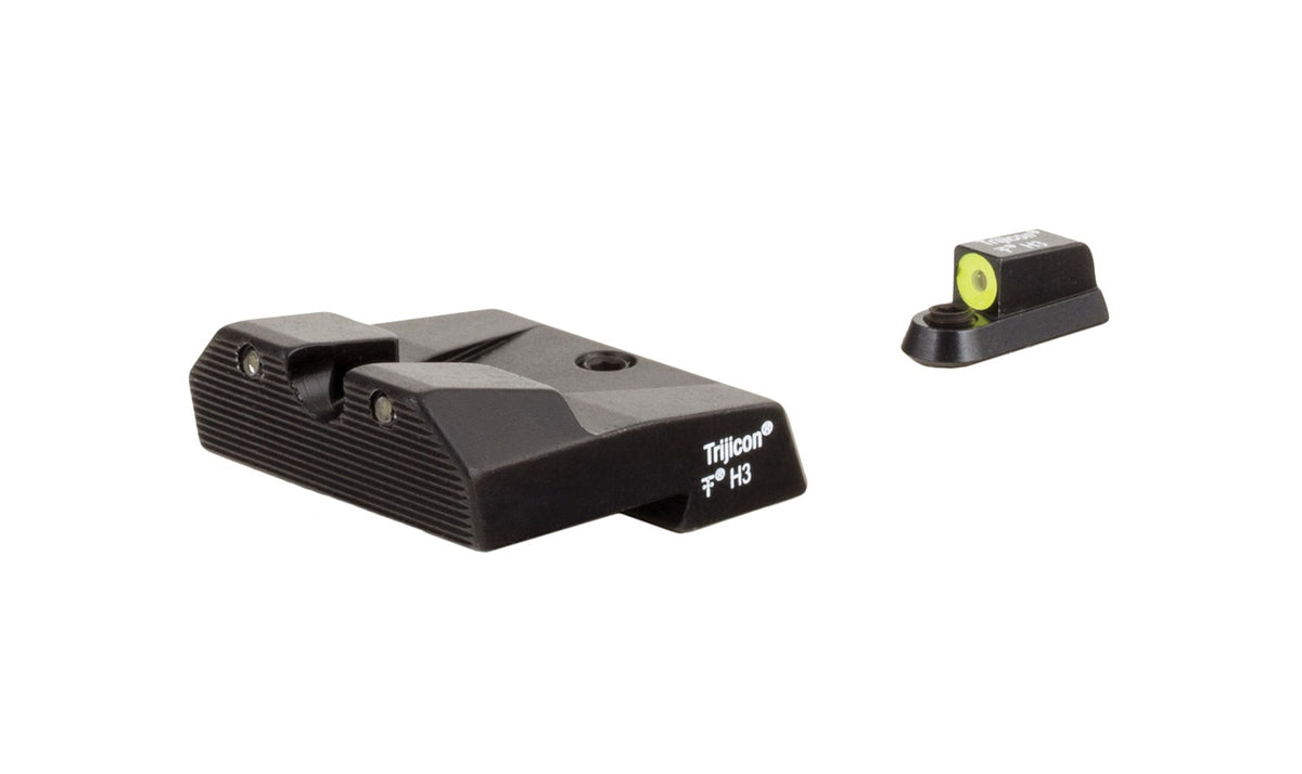 Trijicon HD nattsikteset med gul frontkontur och grönt tritium för CZ P-10