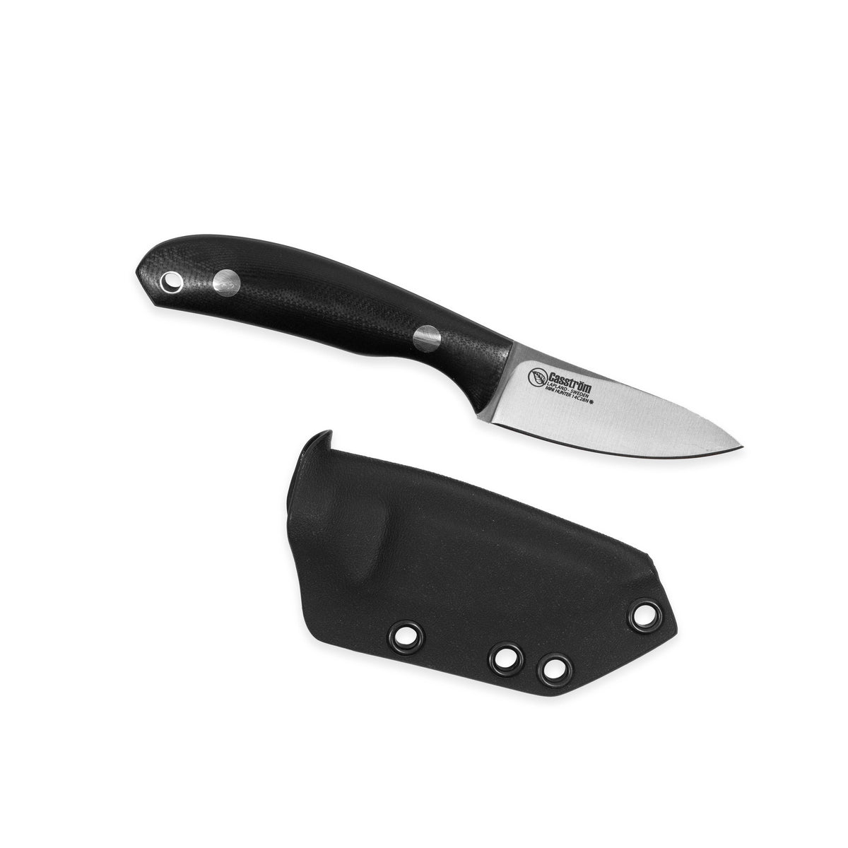 Casström Safari Mini Hunter kniv Svart G10, slida i Kydex