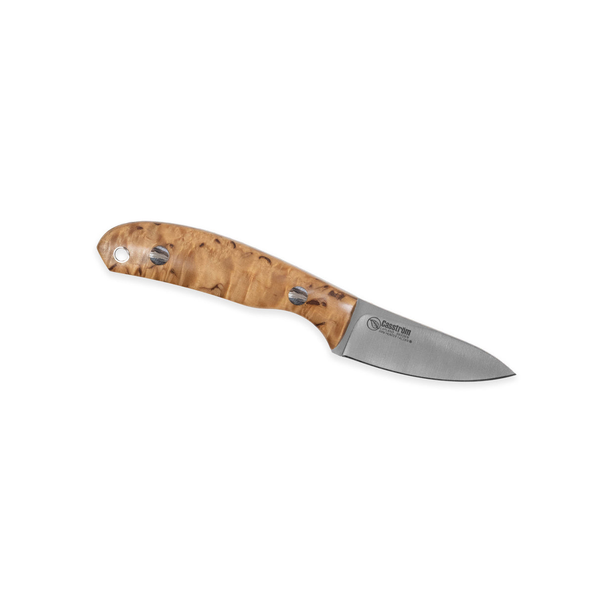 Casström Safari Mini Hunter kniv Stabiliserad masurbjörk, slida i läder – bild 2