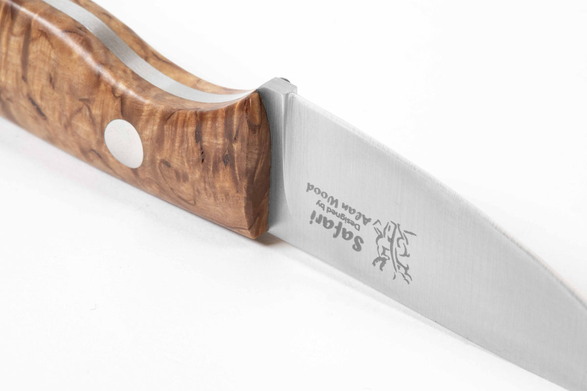 Casström Safari Mini Hunter kniv Stabiliserad masurbjörk, slida i Kydex – bild 5