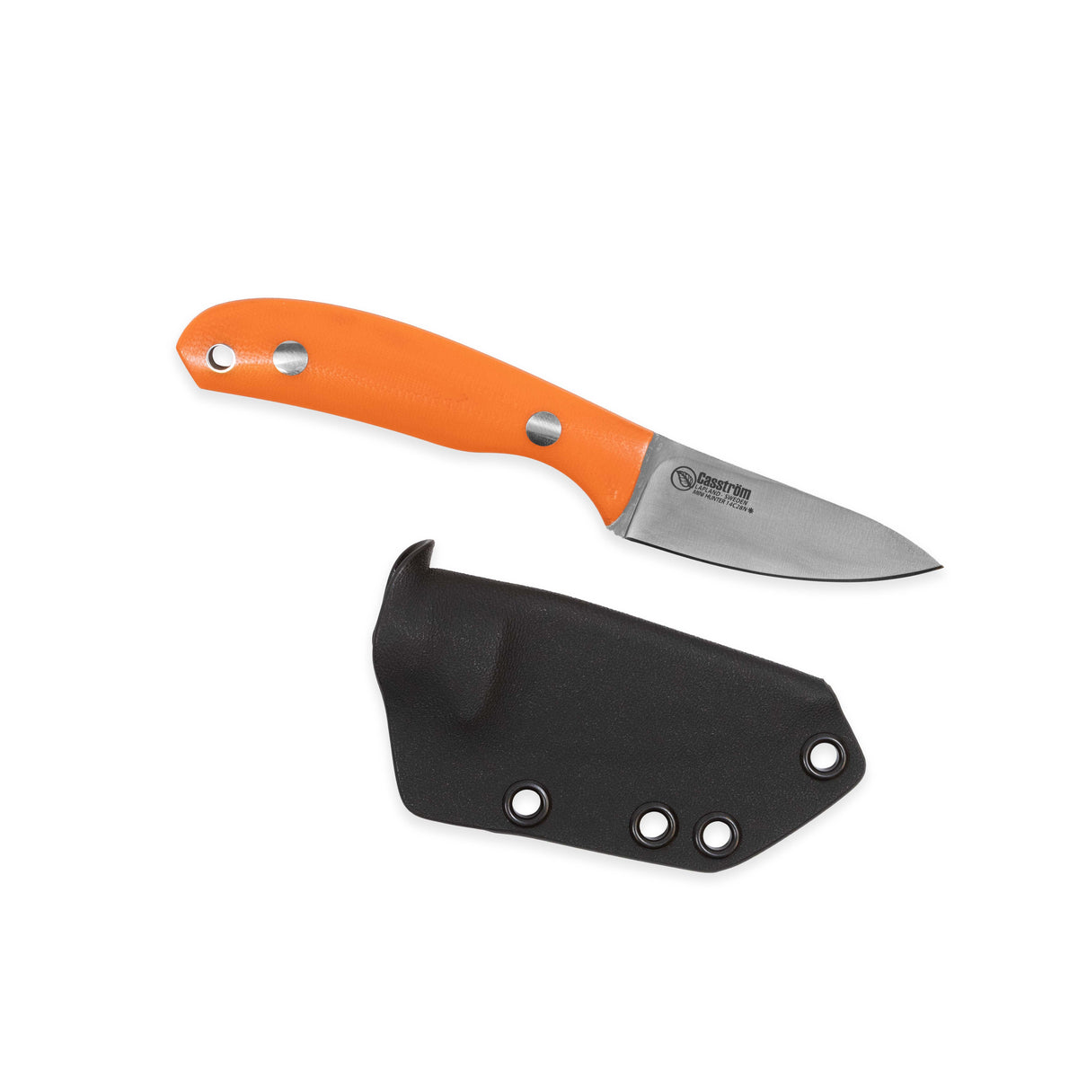 Casström Safari Mini Hunter kniv Orange G10, slida i Kydex