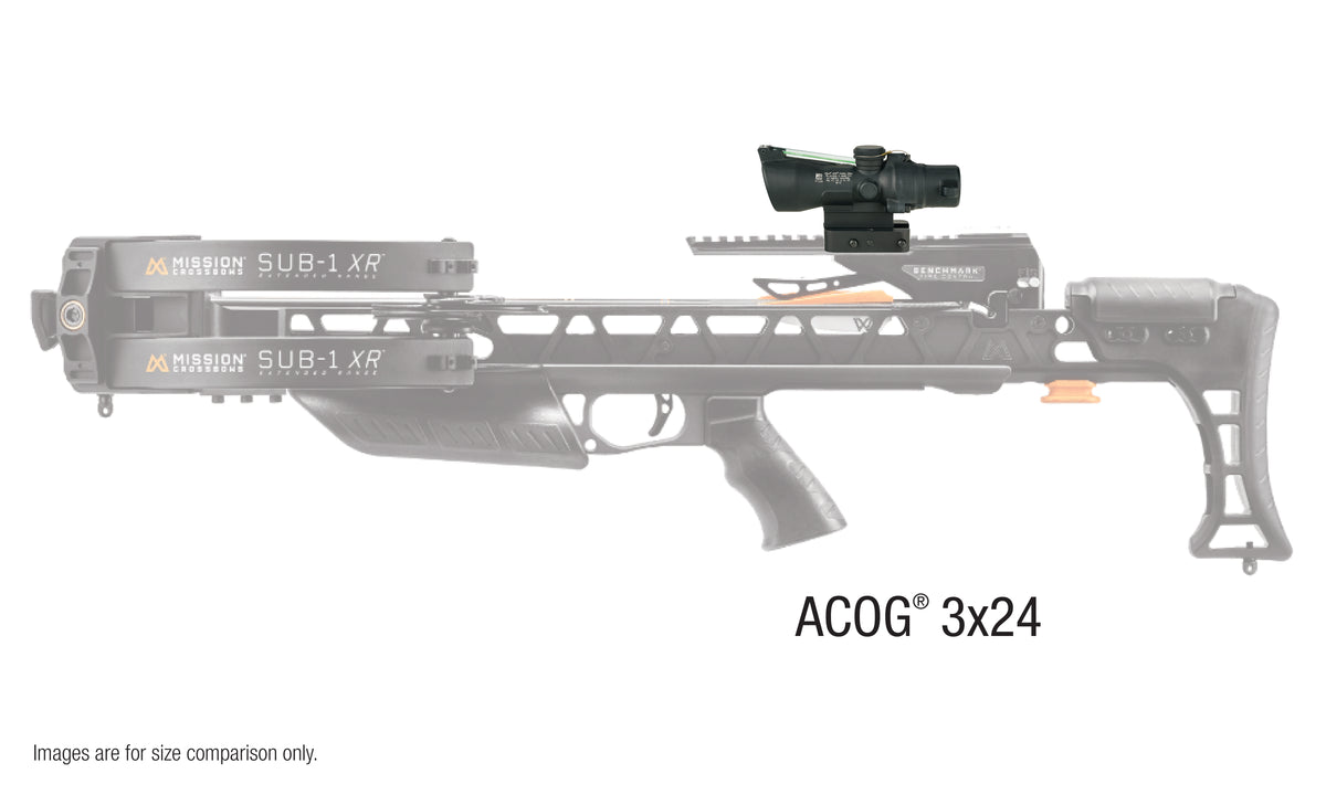 Trijicon ACOG TA50 XB 3x24 prismasikte med grön chevron och Q-LOC-montage – bild 8