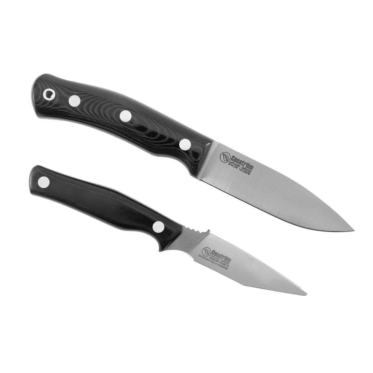 Casström Hunters Combo knivset Svart micarta