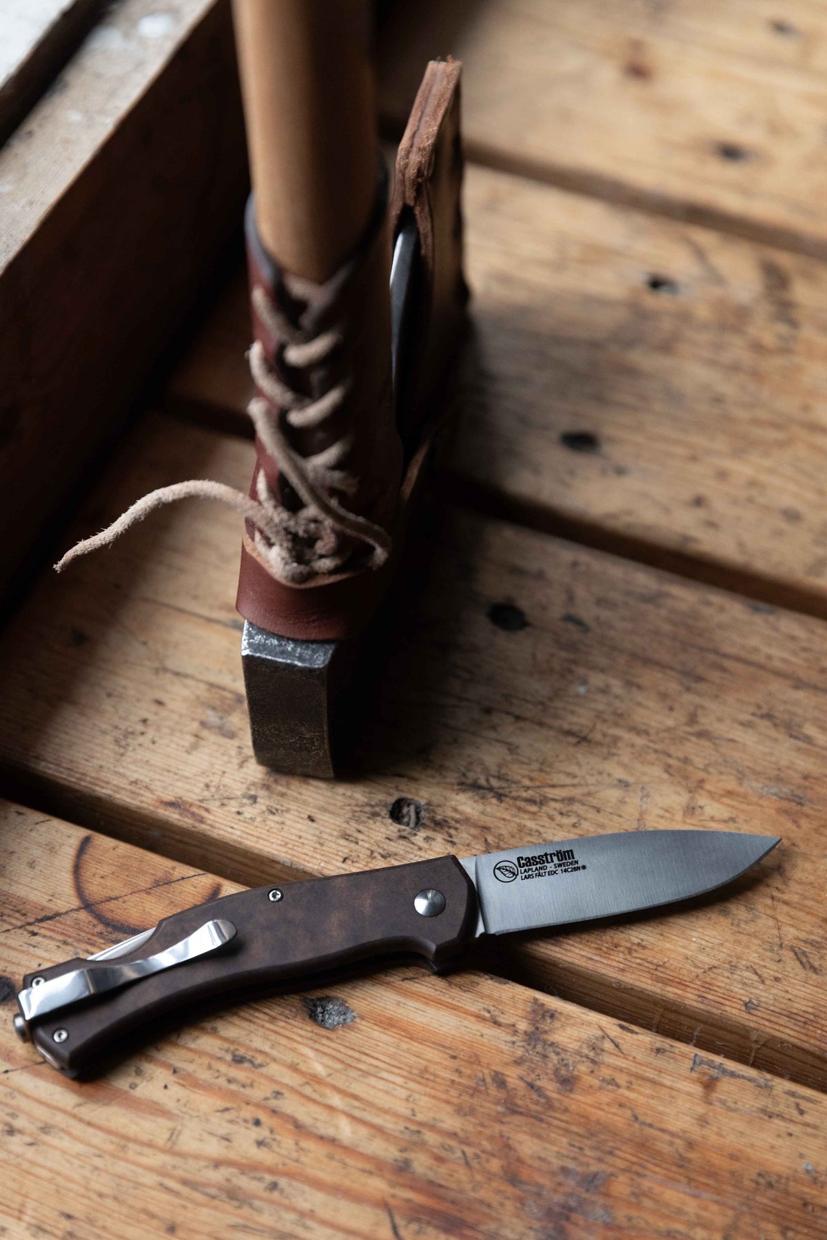 Casström Lars Fält EDC fällkniv Coffee Brown – bild 6