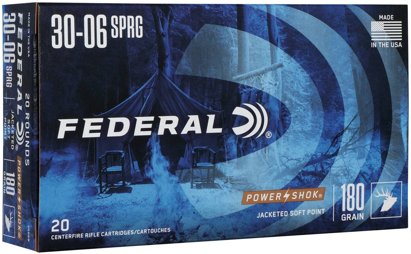 Federal - 30-06 Sprg - Power-Shok - 180 gr - SP - 20/Box