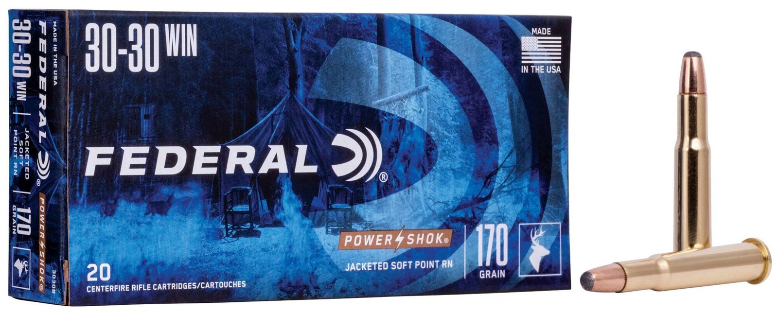 Federal - 30-30 Win - Power-Shok - 170 gr - Jacketed SP - 20/Box