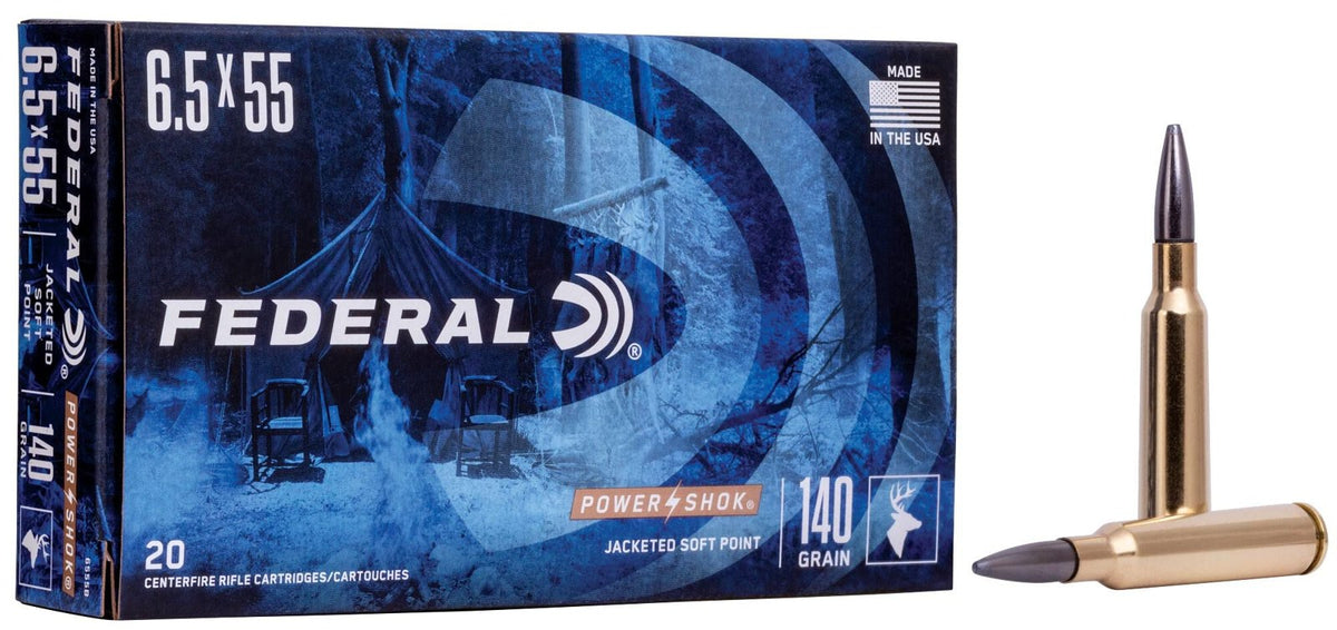Federal - 6.5x55 - Power-Shok - 140 gr - SP Moly Coat - 20/Box