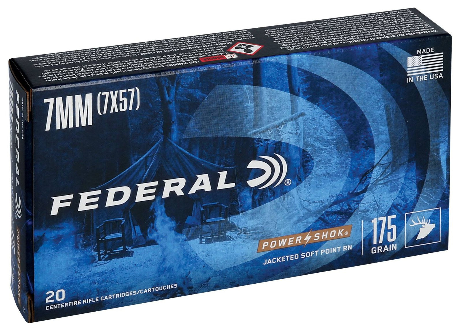 Federal - 7mm Mauser - Power-Shok - 175 gr - Jacketed SP - 20/Box