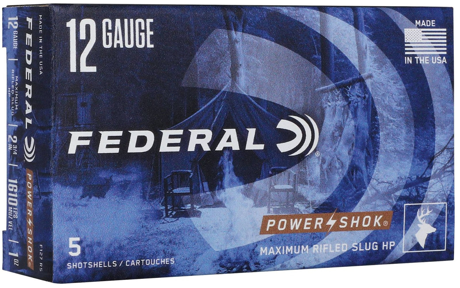 Federal - 12/70 - Power-Shok Rifled Slug - 28 g - 5/Box