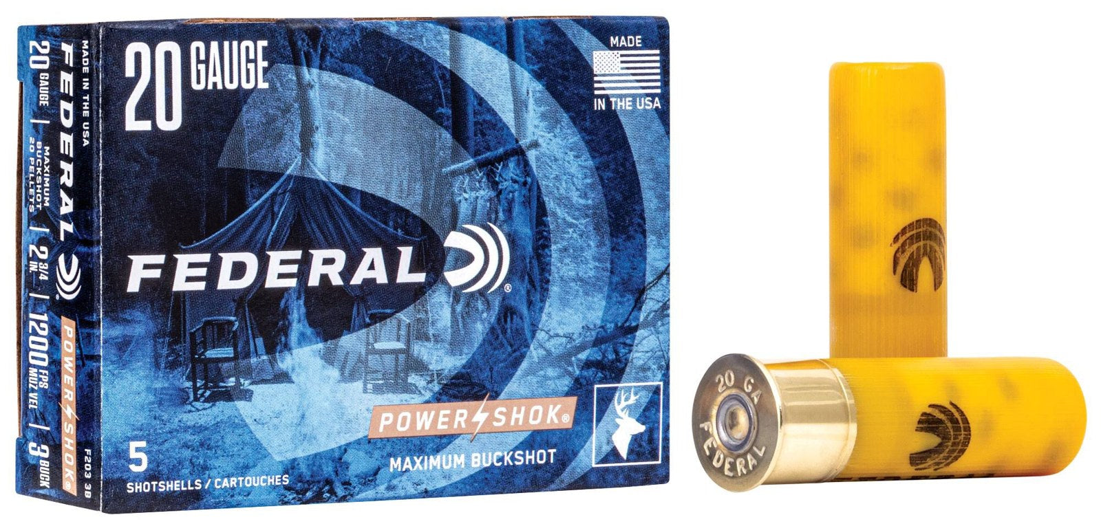 Federal - 20/70 - Power-Shok Buckshot - 20 Pellets - 5/Box