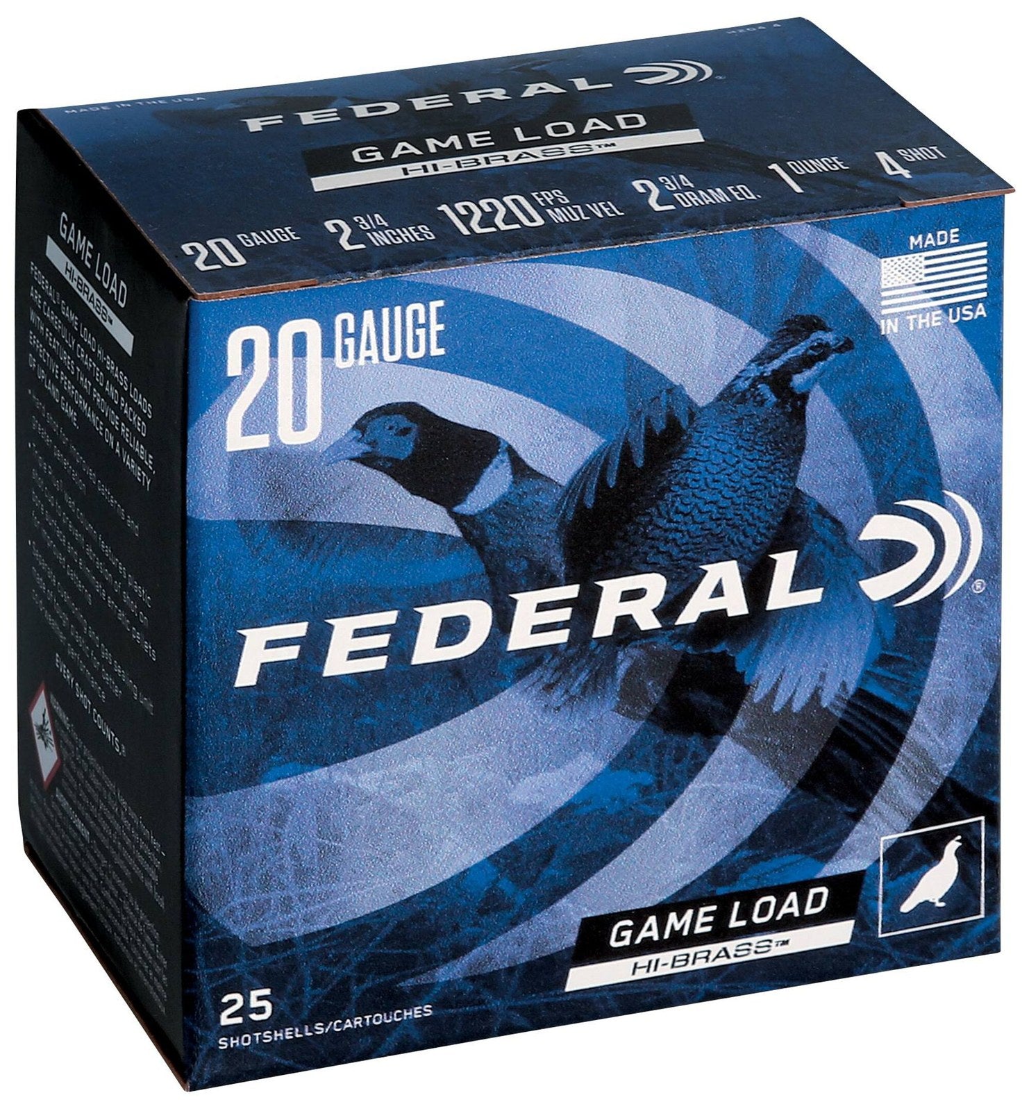 Federal - 20/70 - Game Load Upland Hi-Brass Lead - 28 g - No 4 - 25/Box