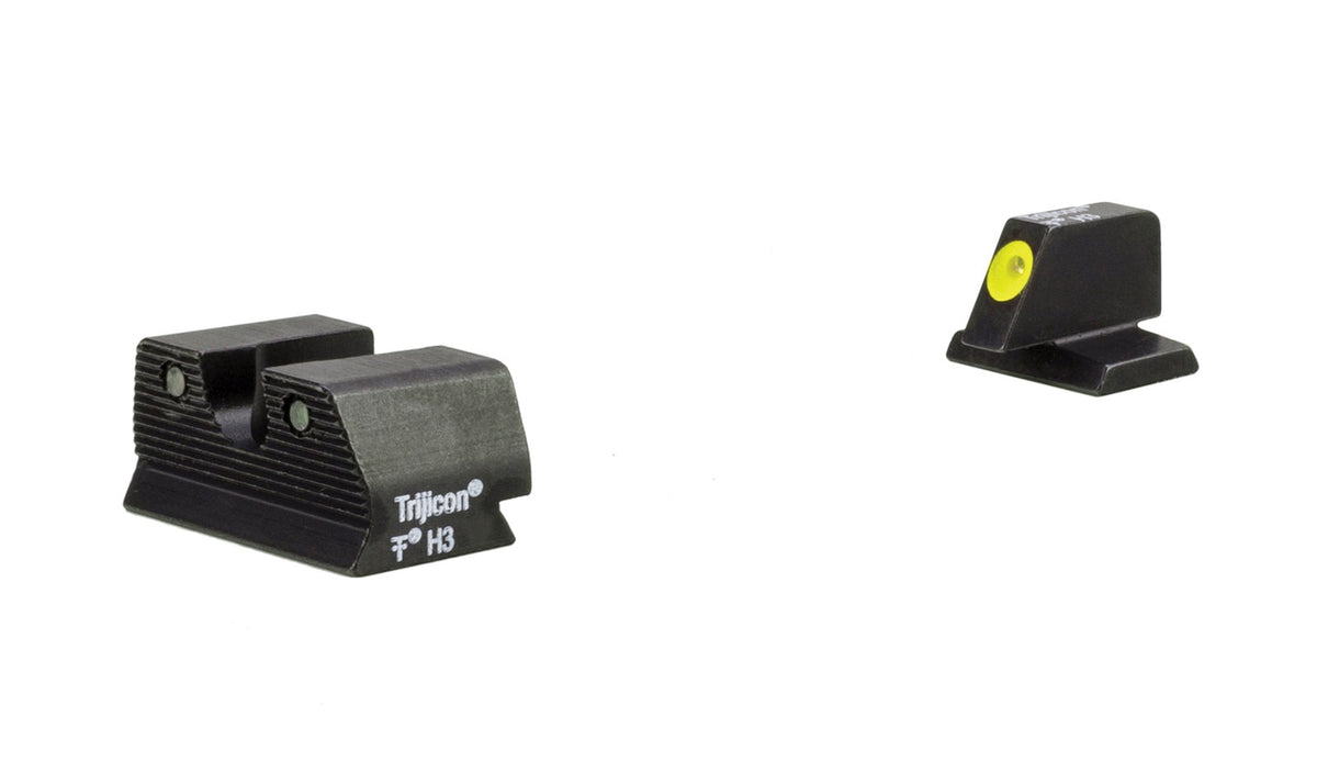 Trijicon HD XR nattsikteset med gul frontkontur och grönt tritium för FNX-45 och FNP-45