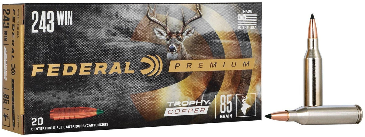 Federal - 243 Win - Premium - 85 gr - Trophy Copper - 20/Box