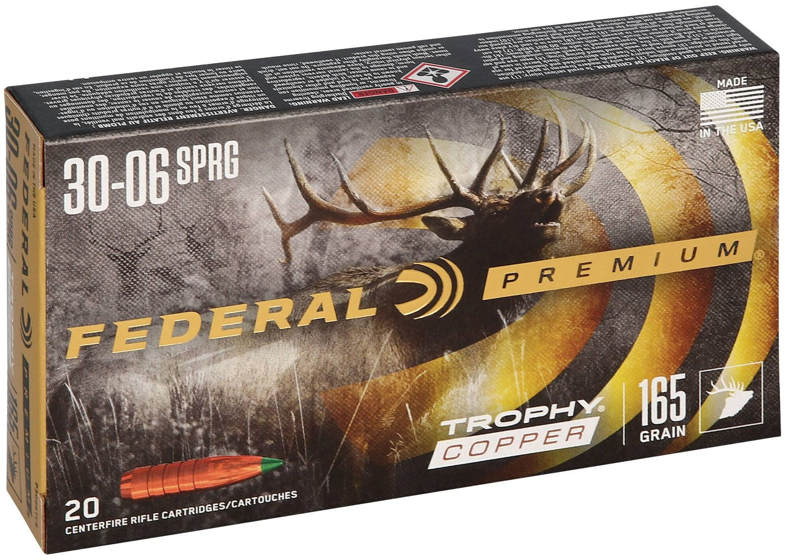 Federal - 30-06 Sprg - 165 gr - Trophy Copper - 20/Box