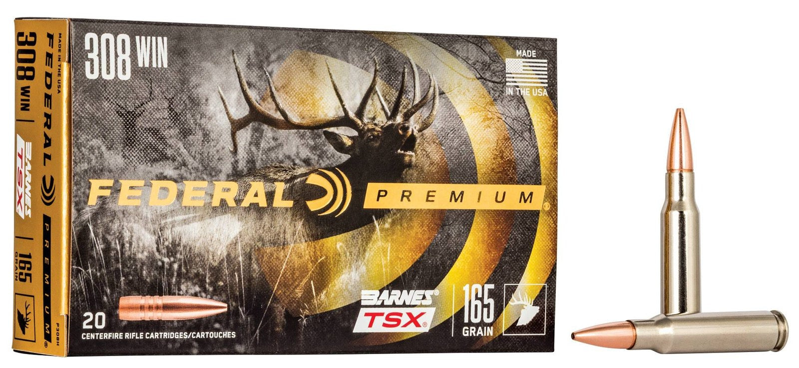 Federal - 308 Win - 165 gr - Barnes TSX - 20/Box