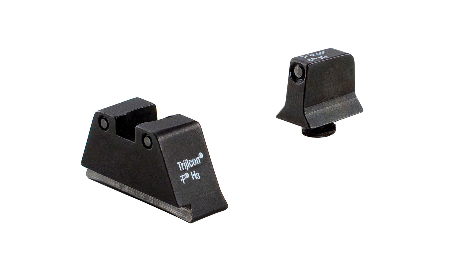 Trijicon förhöjt Glock-sikteset med grön tritiumfront och orange tritiumbaksikte